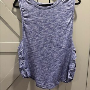 Lululemon Sleeveless Blue Top with crisscross detail on sides